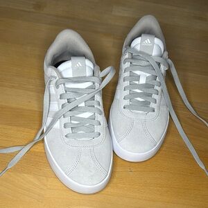 Adidas Gray and White Sneakers